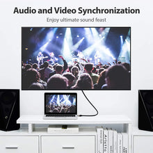 Load image into Gallery viewer, HDMI snúra, fléttað nælon, málm