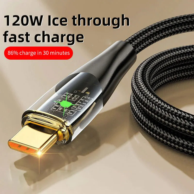 USB C hleðslusnúra 120W